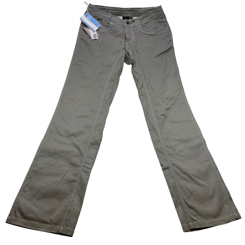Kuhl Kontra Pants Womens 6 Reg Olive Green Stretch Outdoor Hiking Straight NWT
